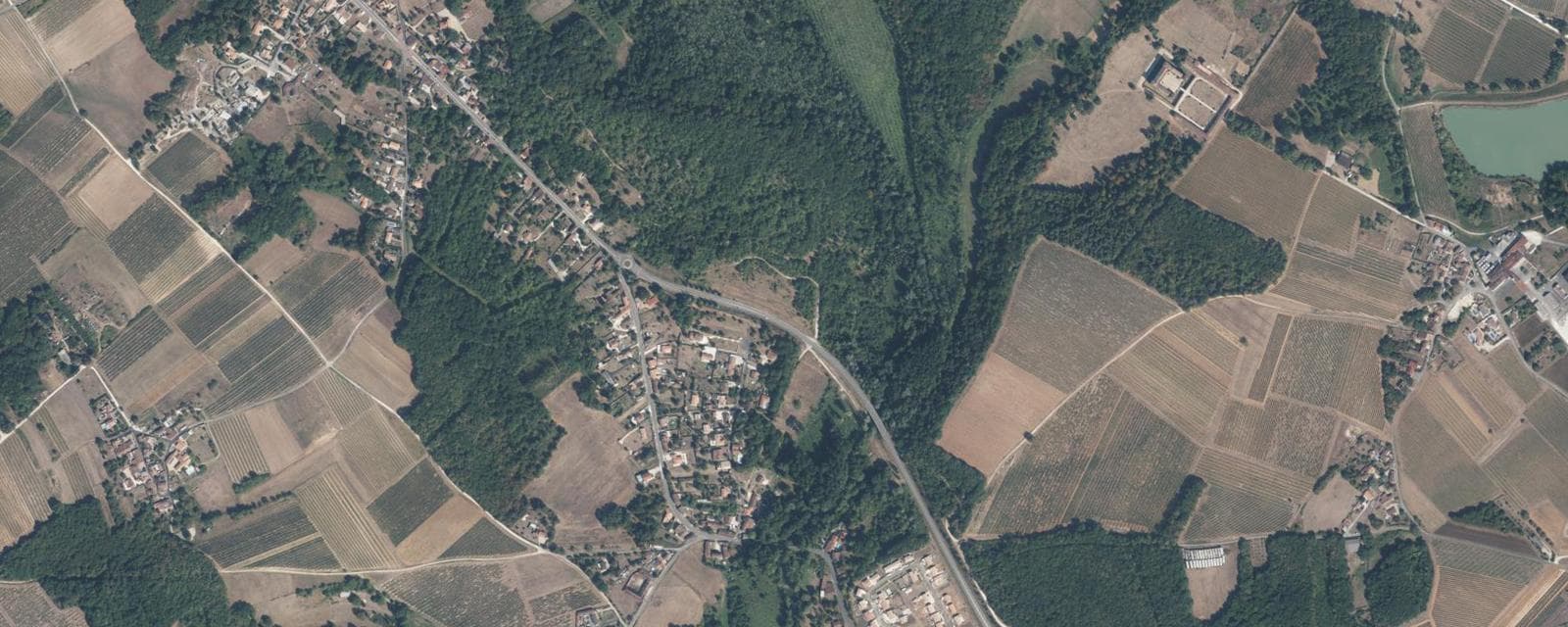 Vue aérienne de Val-de-Cognac (Charente)