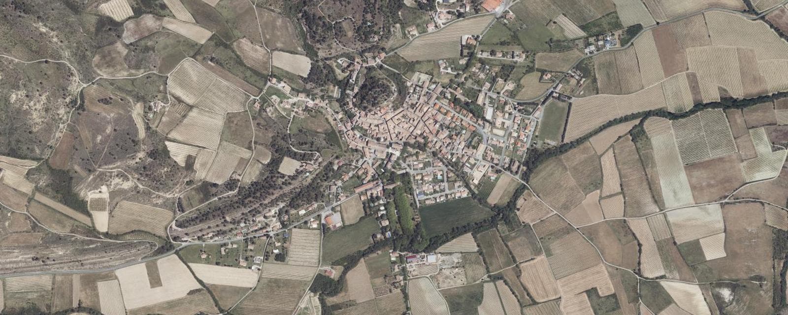 Vue aérienne de Val-de-Dagne (Aude)