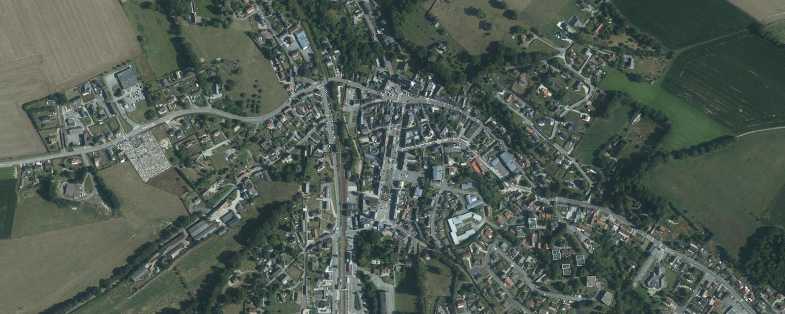 Vue aérienne de Val-de-Scie (Seine-Maritime)