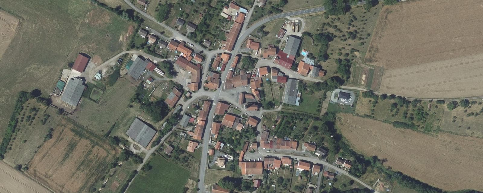 Vue aérienne de Valhey (Meurthe-et-Moselle)