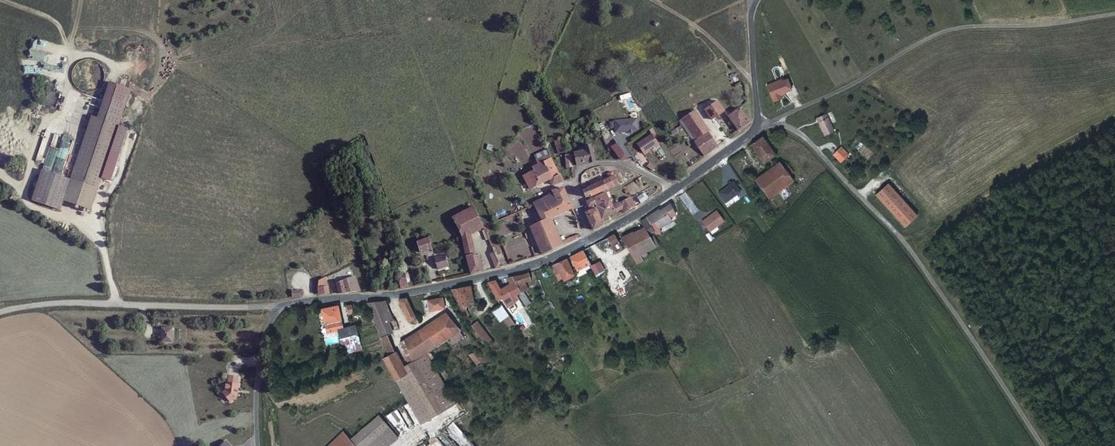 Vue aérienne de Valleret (Haute-Marne)