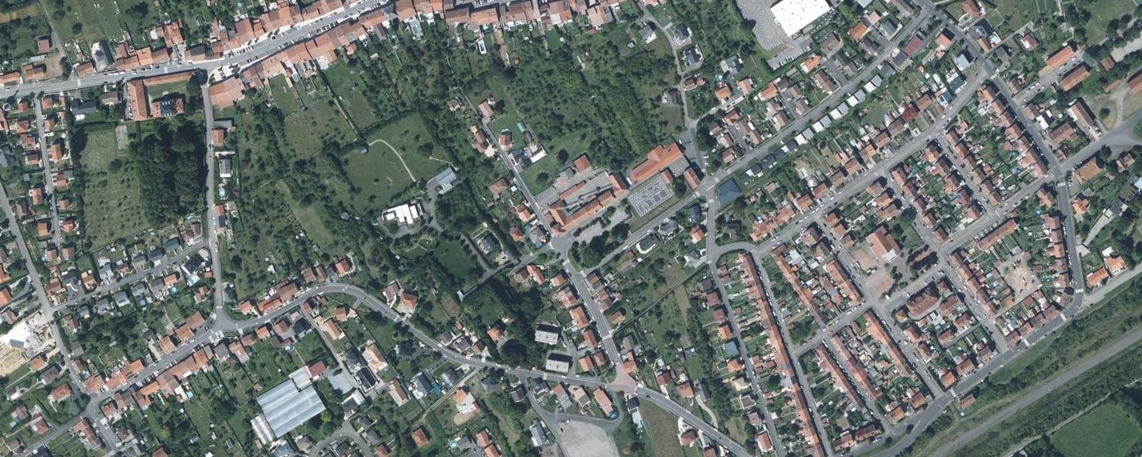 Vue aérienne de Valleroy (Meurthe-et-Moselle)