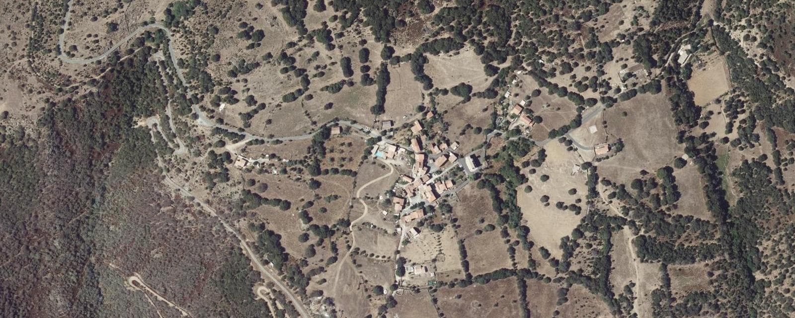 Vue aérienne de Vallica (Haute-Corse)