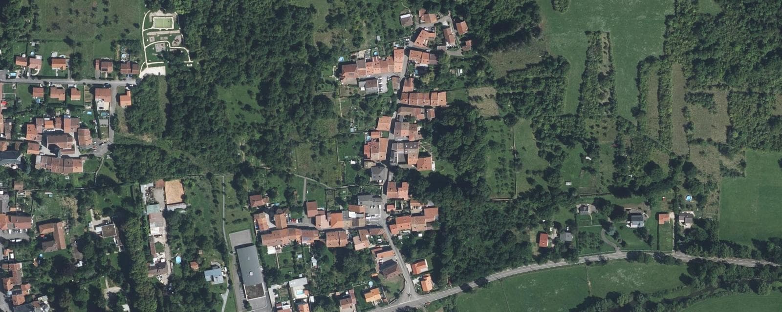 Vue aérienne de Vandelainville (Meurthe-et-Moselle)