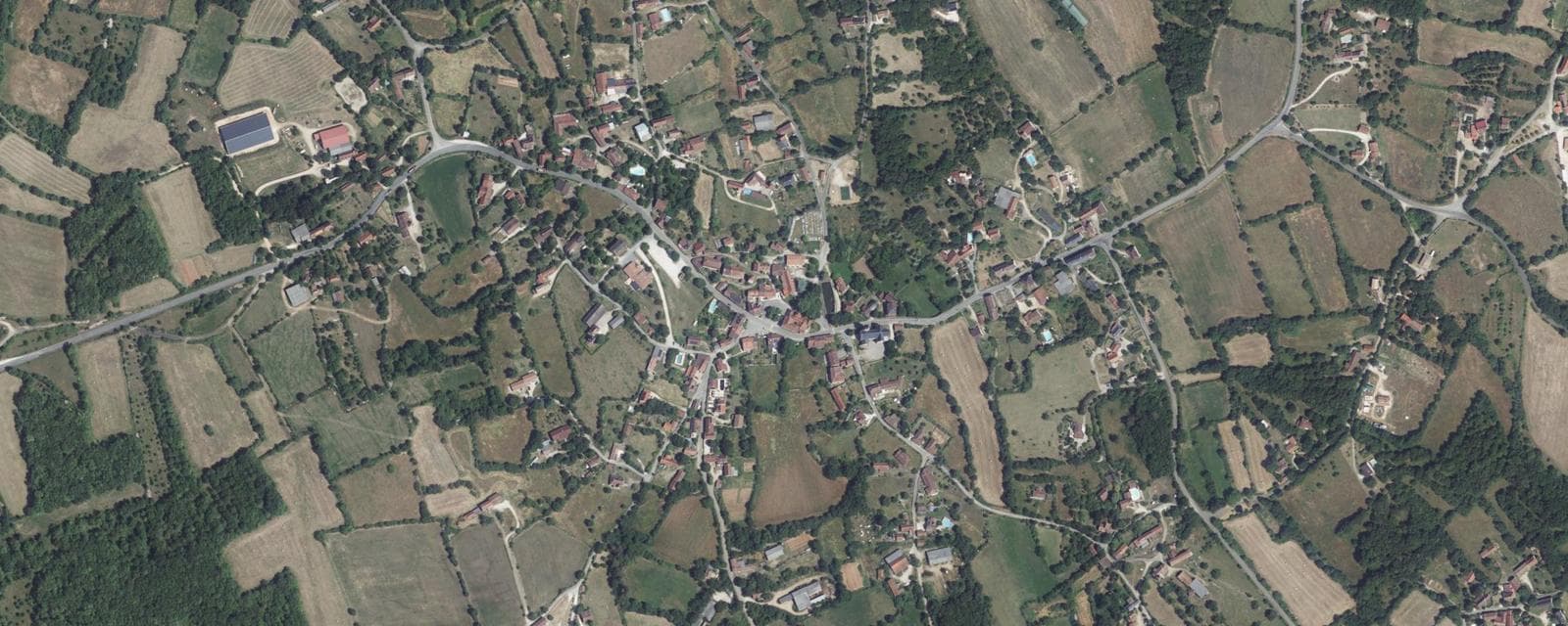 Vue aérienne de Varaire (Lot)
