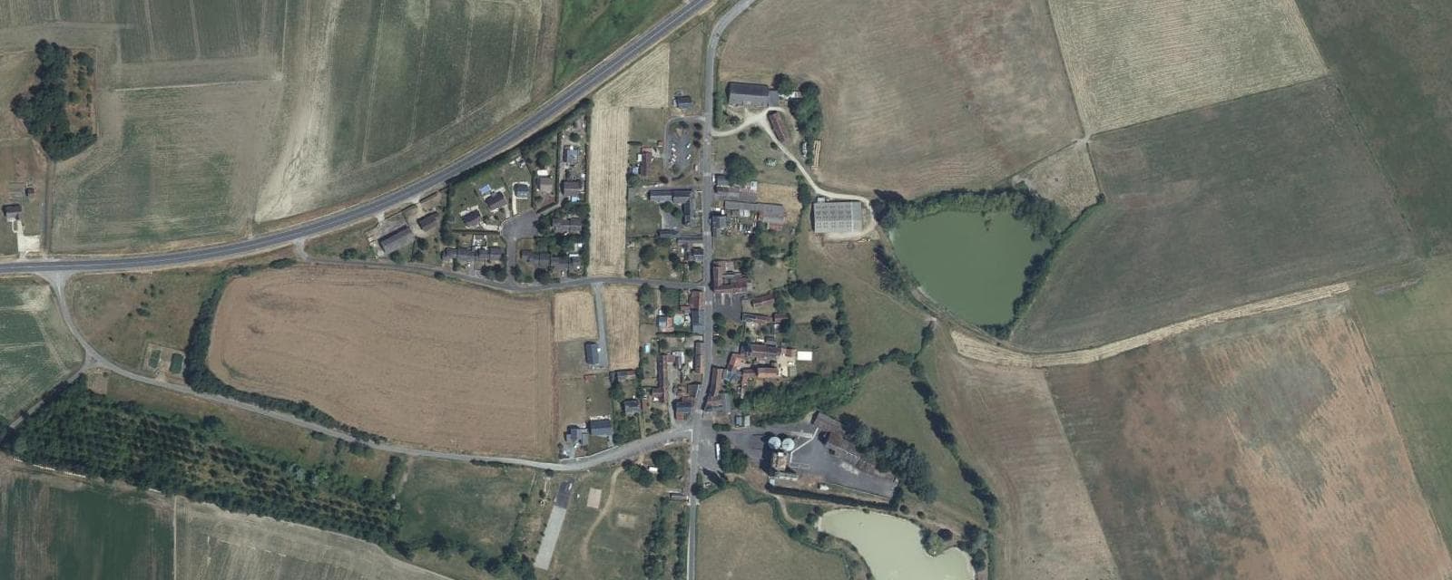 Vue aérienne de Varennes (Indre-et-Loire)