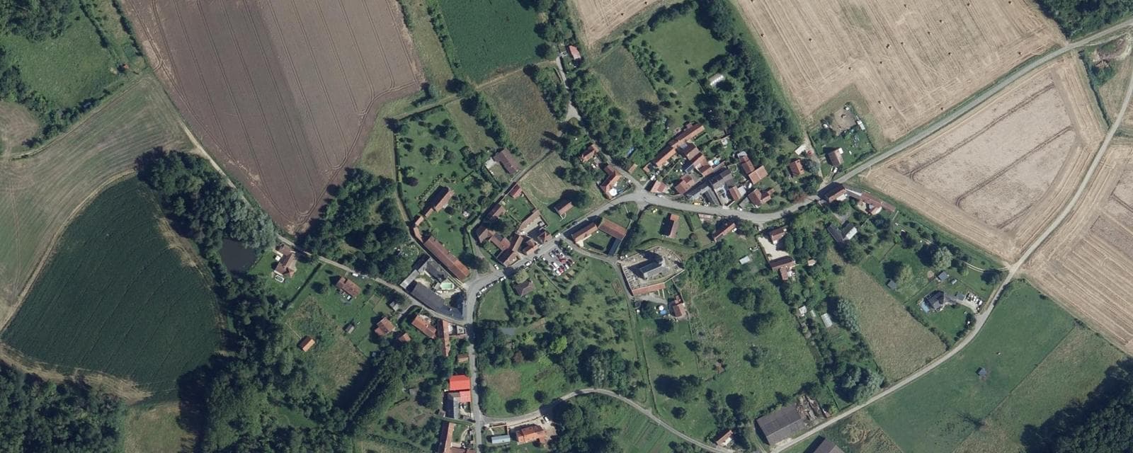 Vue aérienne de Vassogne (Aisne)
