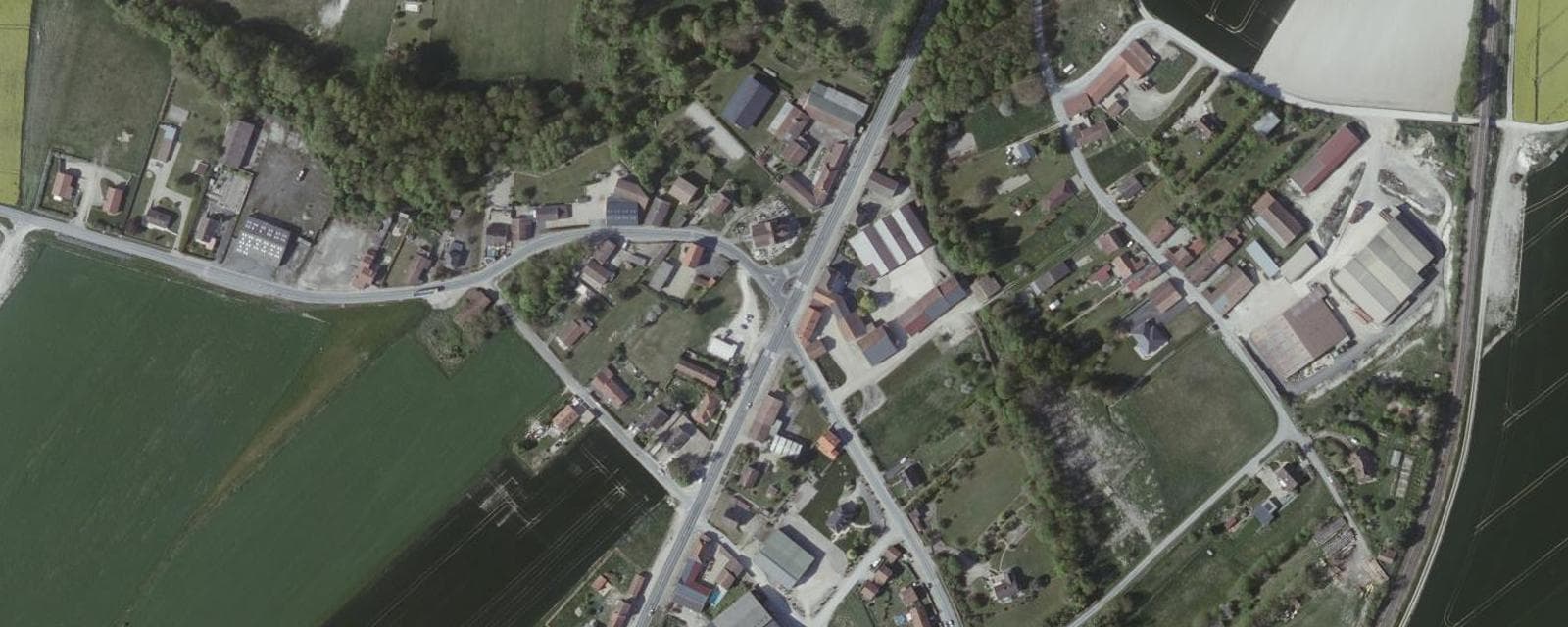 Vue aérienne de Vatry (Marne)