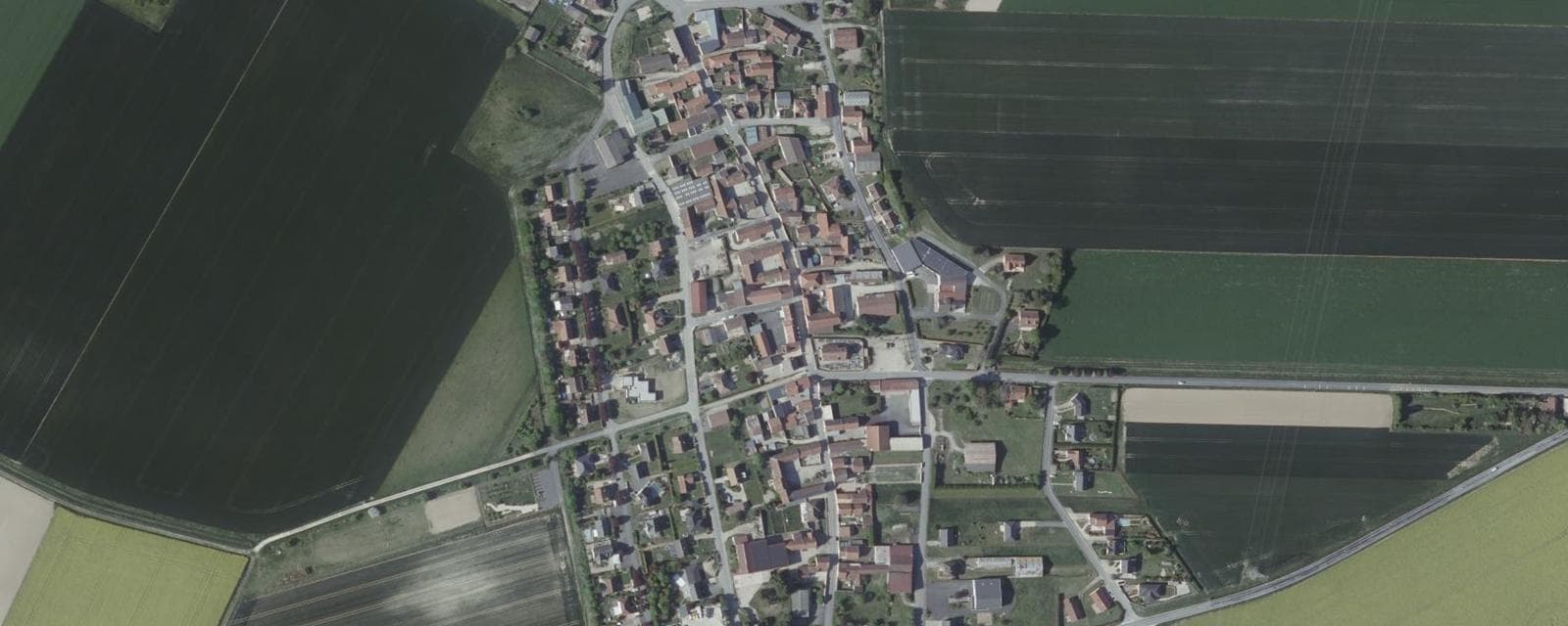Vue aérienne de Vaudemange (Marne)