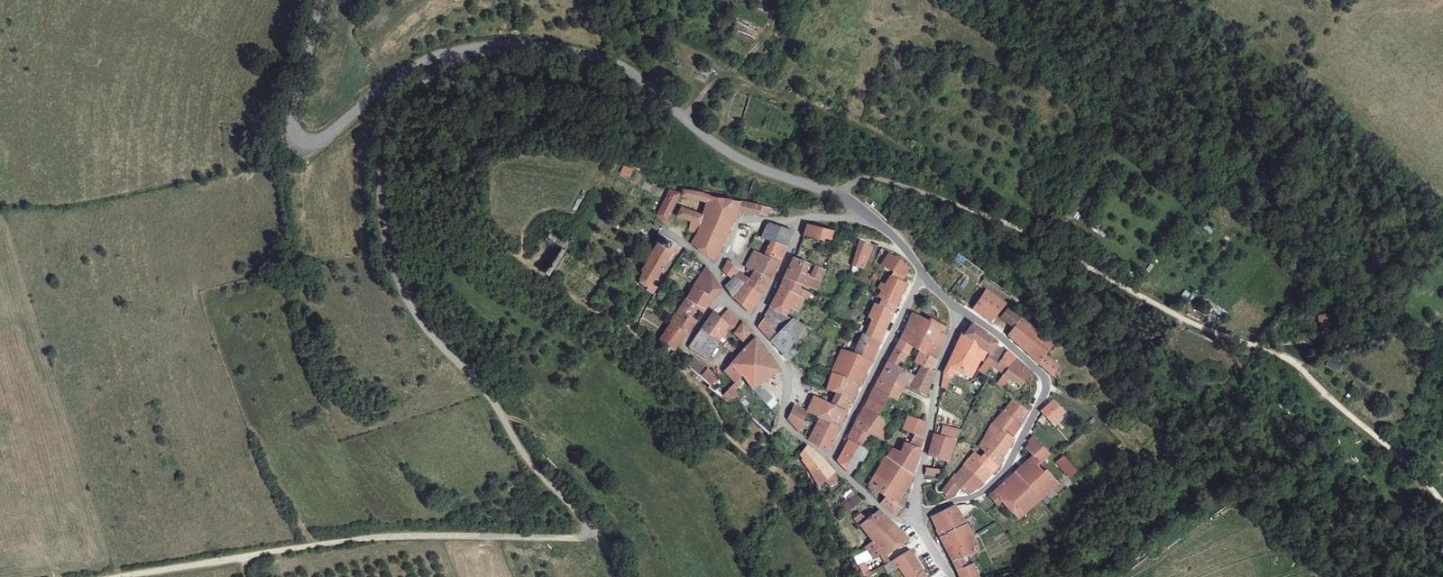 Vue aérienne de Vaudémont (Meurthe-et-Moselle)