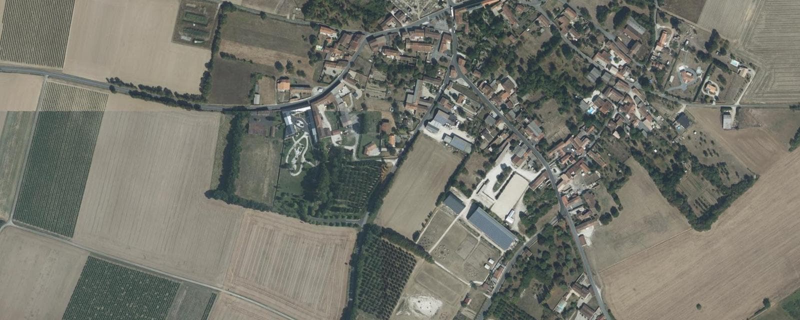 Vue aérienne de Verdille (Charente)