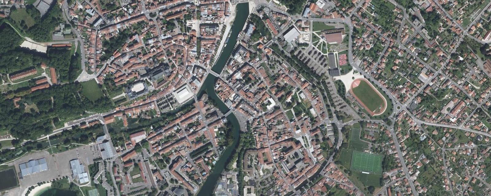 Vue aérienne de Verdun (Meuse)
