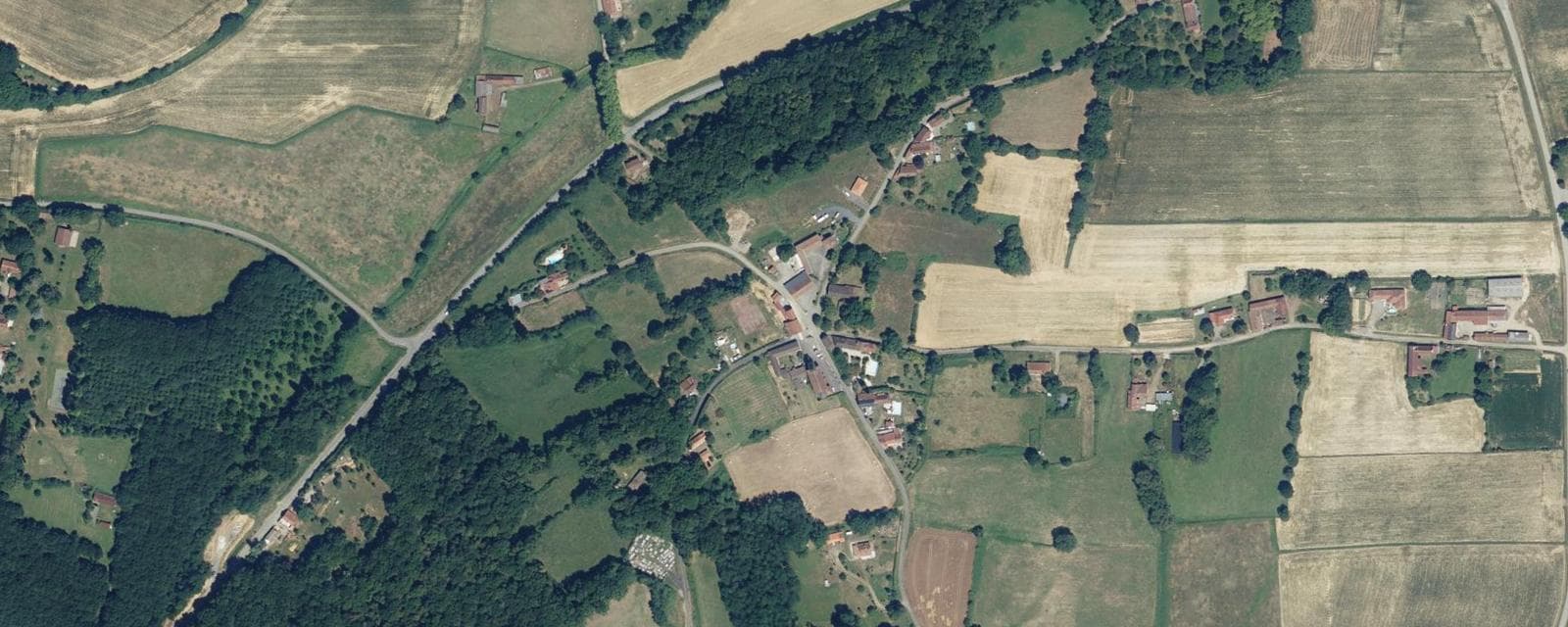 Vue aérienne de Vidouze (Hautes-Pyrénées)