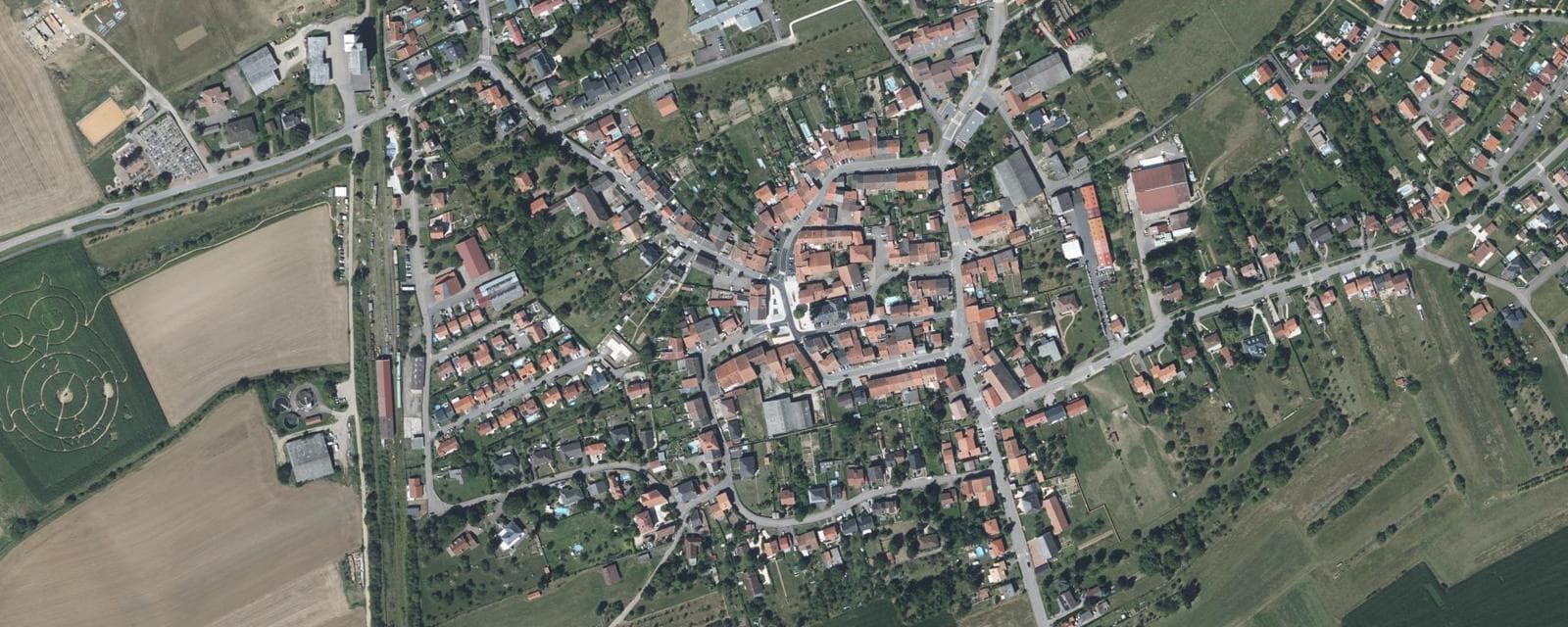Vue aérienne de Vigy (Moselle)