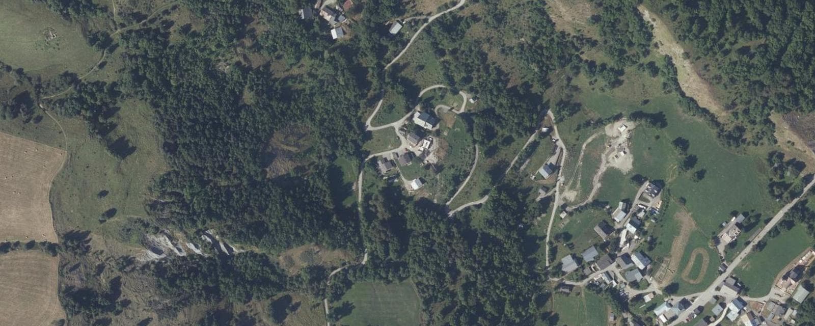 Vue aérienne de Villarembert (Savoie)