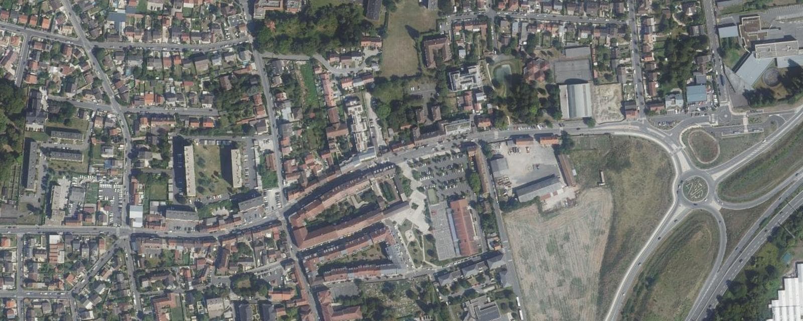 Vue aérienne de Villeparisis (Seine-et-Marne)