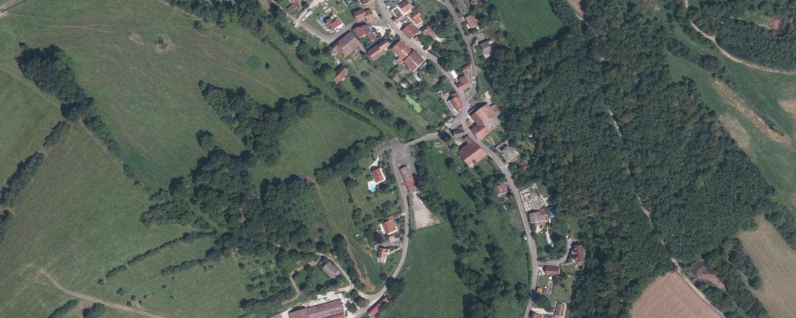 Vue aérienne de Villeparois (Haute-Saône)