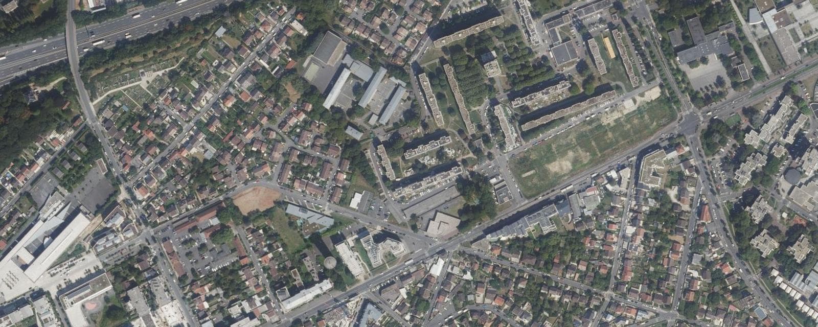 Vue aérienne de Villepinte (Seine-Saint-Denis)