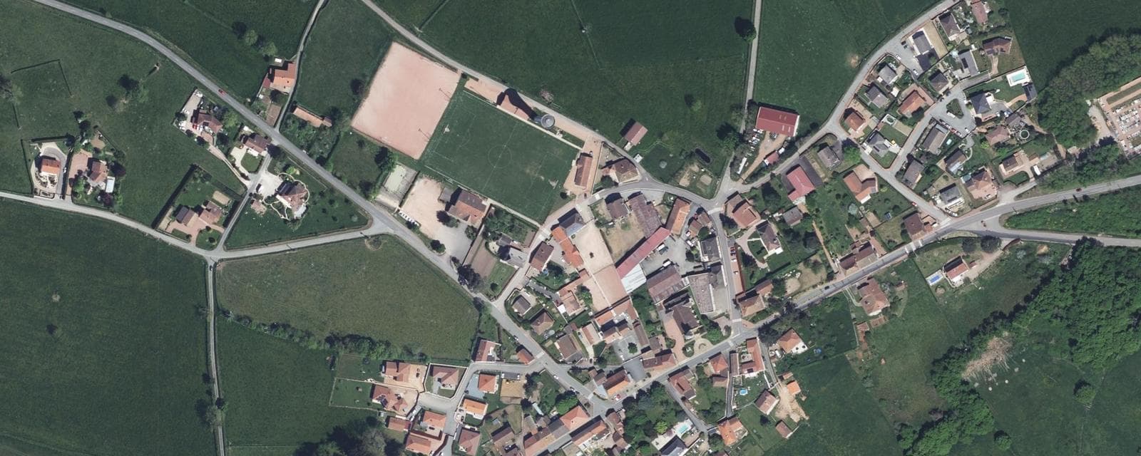 Vue aérienne de Villers (Loire)