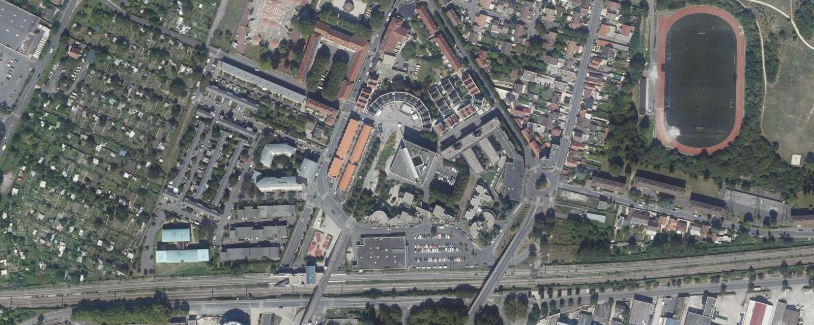Vue aérienne de Villetaneuse (Seine-Saint-Denis)