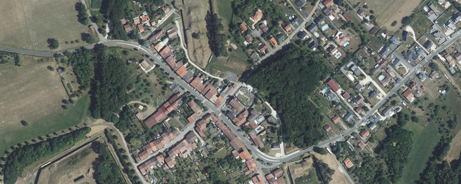 Vue aérienne de Villey-le-Sec (Meurthe-et-Moselle)