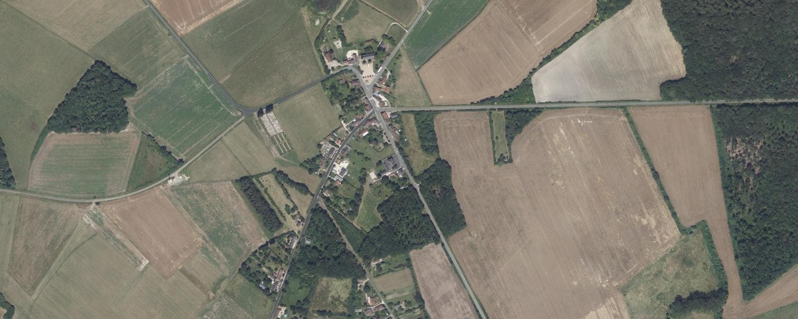Vue aérienne de Villiers (Indre)