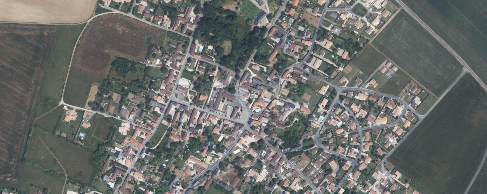 Vue aérienne de Villiers (Vienne)