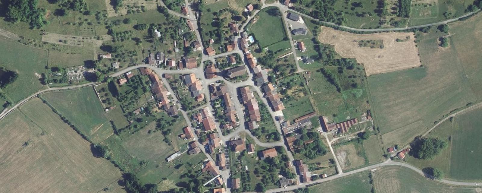 Vue aérienne de Villotte (Vosges)