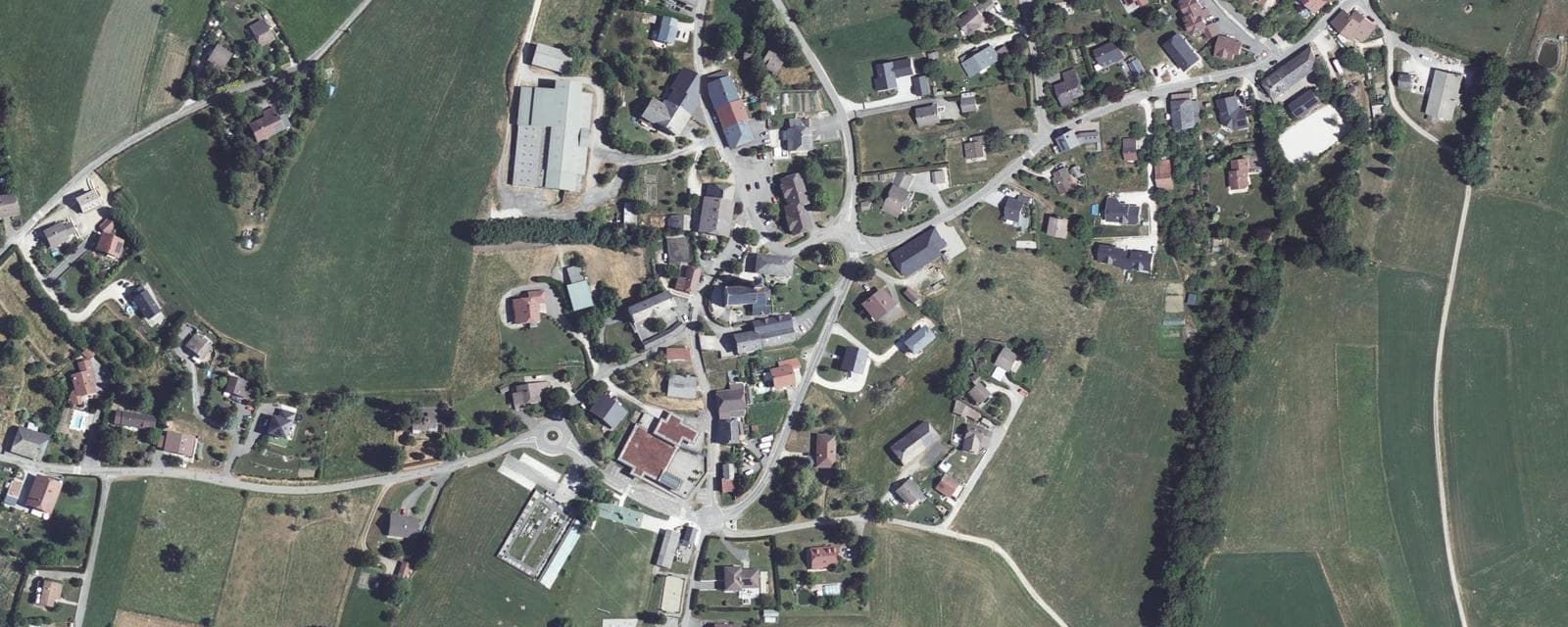 Vue aérienne de Villy-le-Bouveret (Haute-Savoie)