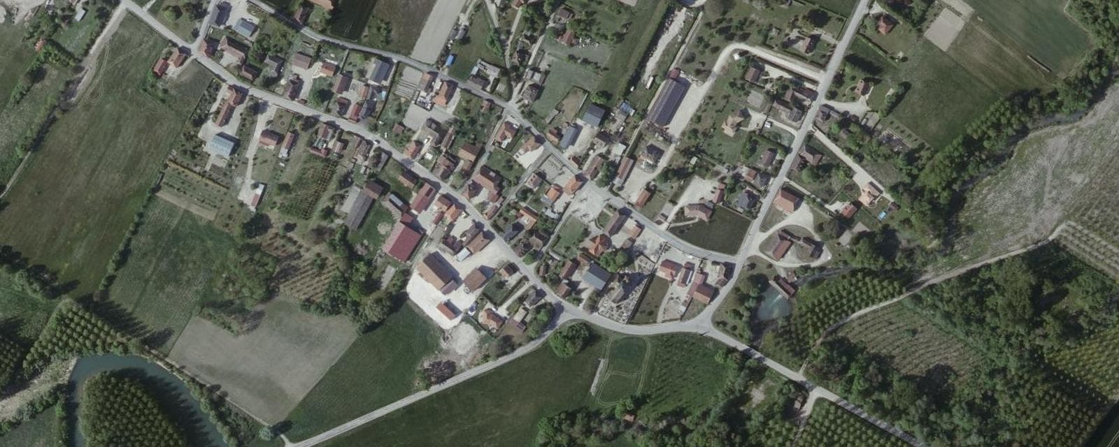 Vue aérienne de Vinets (Aube)