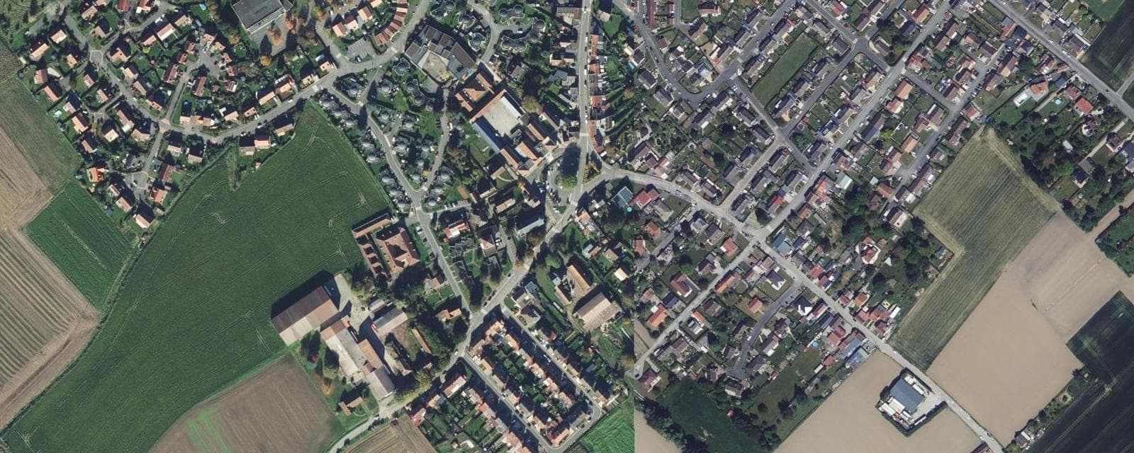 Vue aérienne de Violaines (Pas-de-Calais)