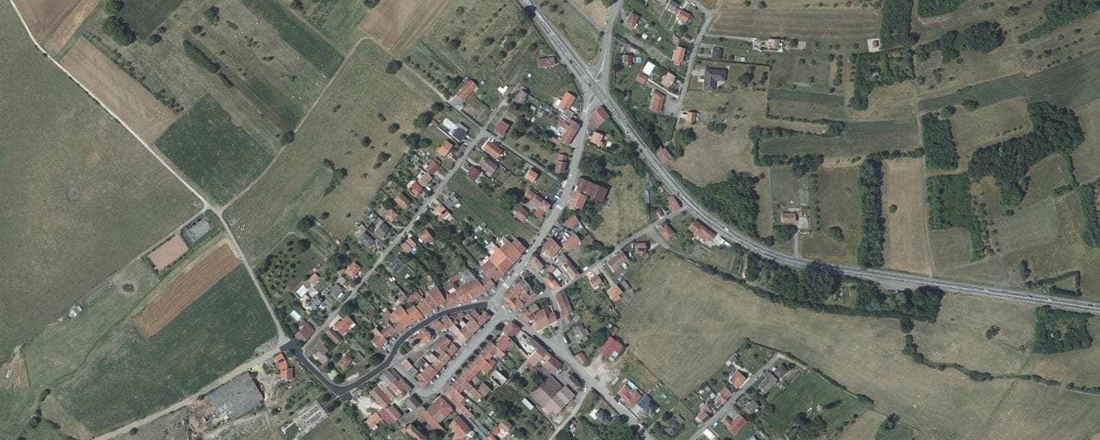 Vue aérienne de Vitrimont (Meurthe-et-Moselle)