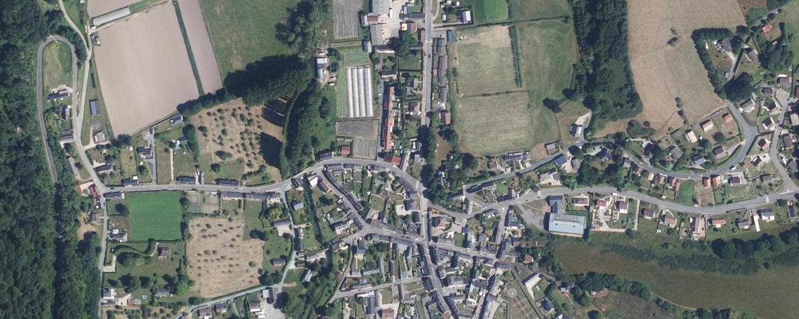 Vue aérienne de Vittefleur (Seine-Maritime)