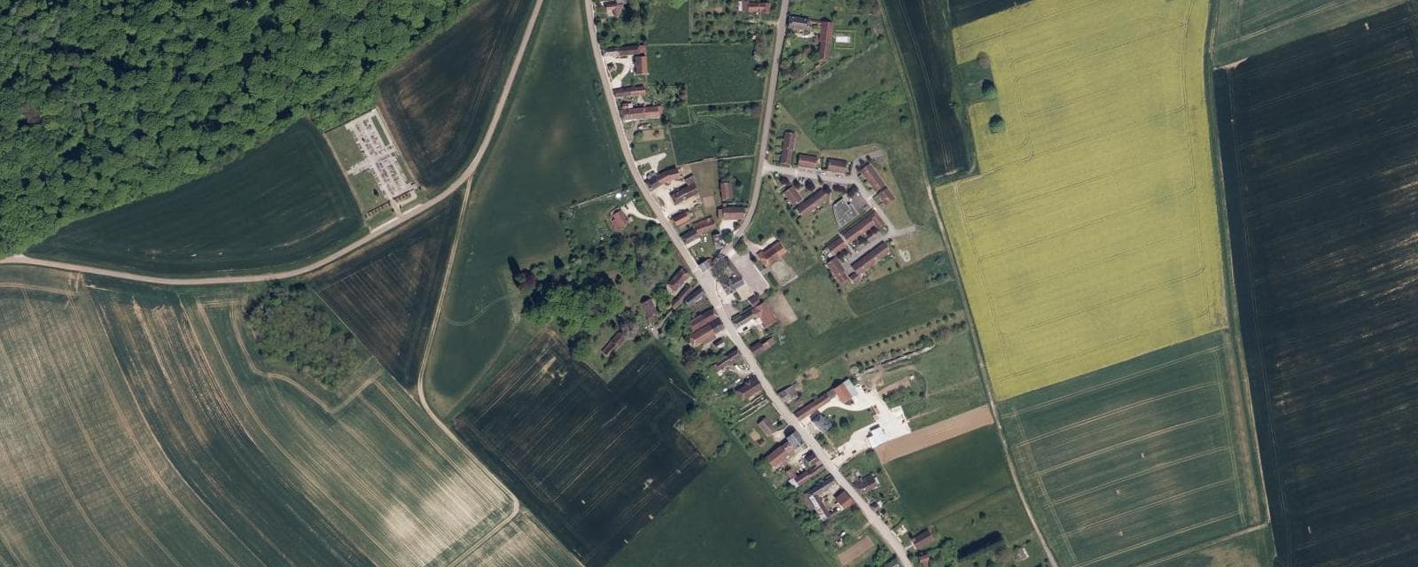 Vue aérienne de Vosnon (Aube)