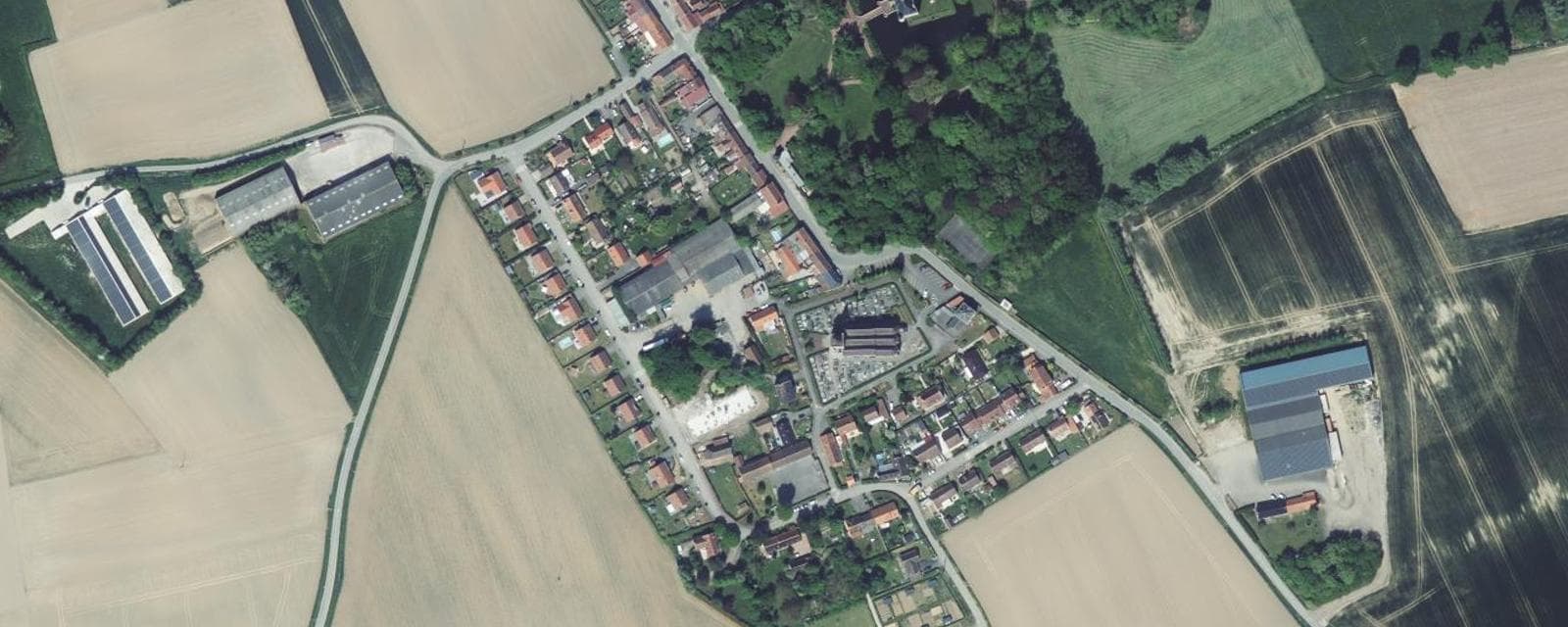Vue aérienne de West-Cappel (Nord)