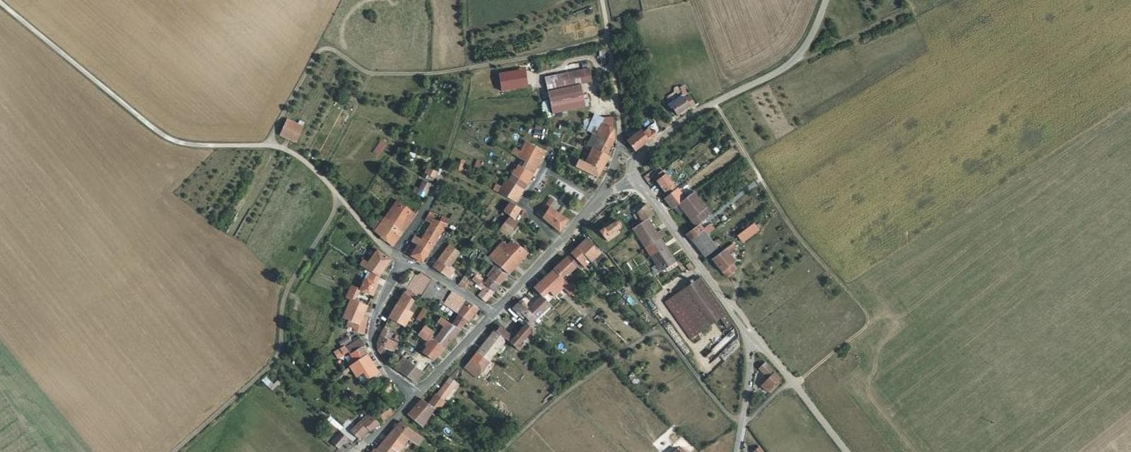 Vue aérienne de Xammes (Meurthe-et-Moselle)