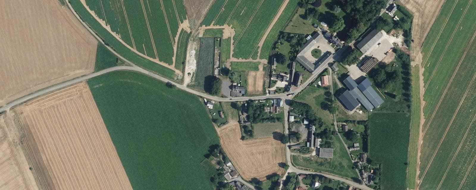Vue aérienne de Y (Somme)