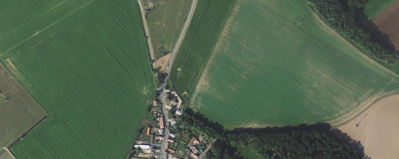 Vue aérienne de Hendecourt-lès-Cagnicourt (Pas-de-Calais)