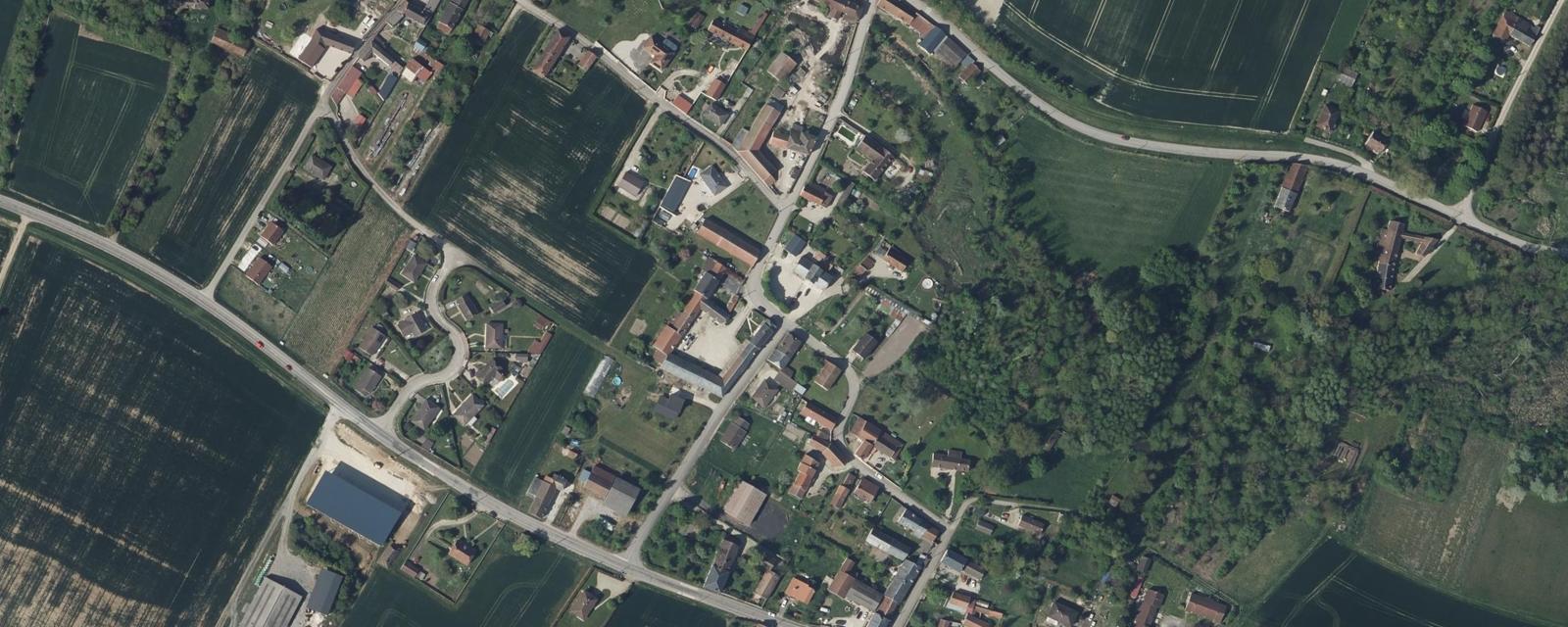 Vue aérienne de La Fosse-Corduan (Aube)